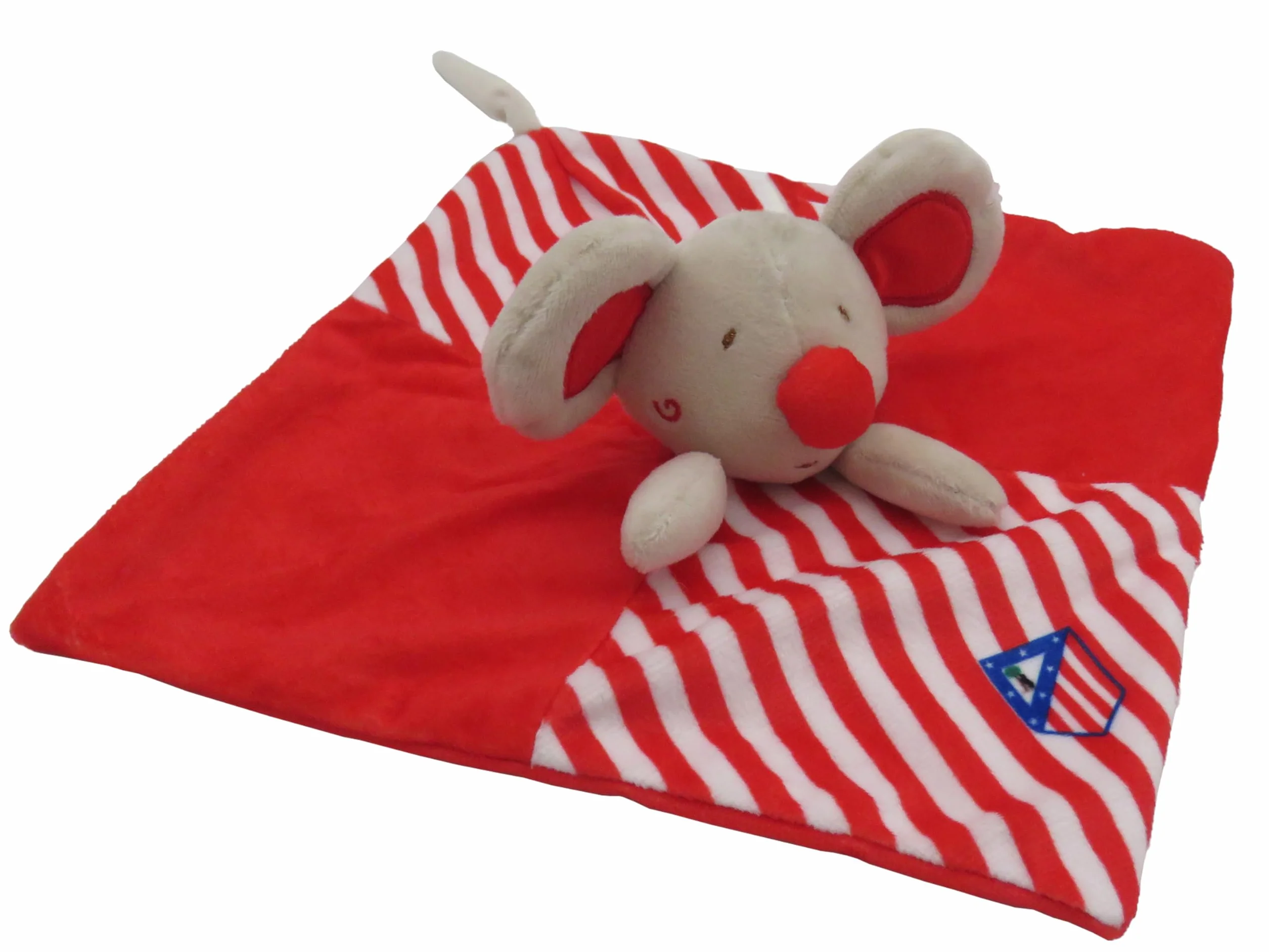 CYPBRANDS Atlético de Madrid- Doudou para bebés, Mantita de apego, Peluches bebé, Ratón, Wandi, Producto Oficial
