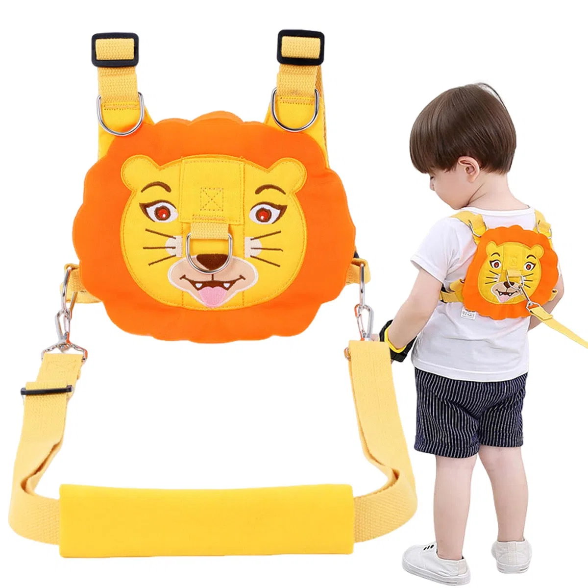 Correa para Niños Antiperdida, Ajustable Arnés de Bebe con Hebilla de Seguridad y Calcomanías Mágicas Transpirable Cinturón de Andador para Bebe Niños