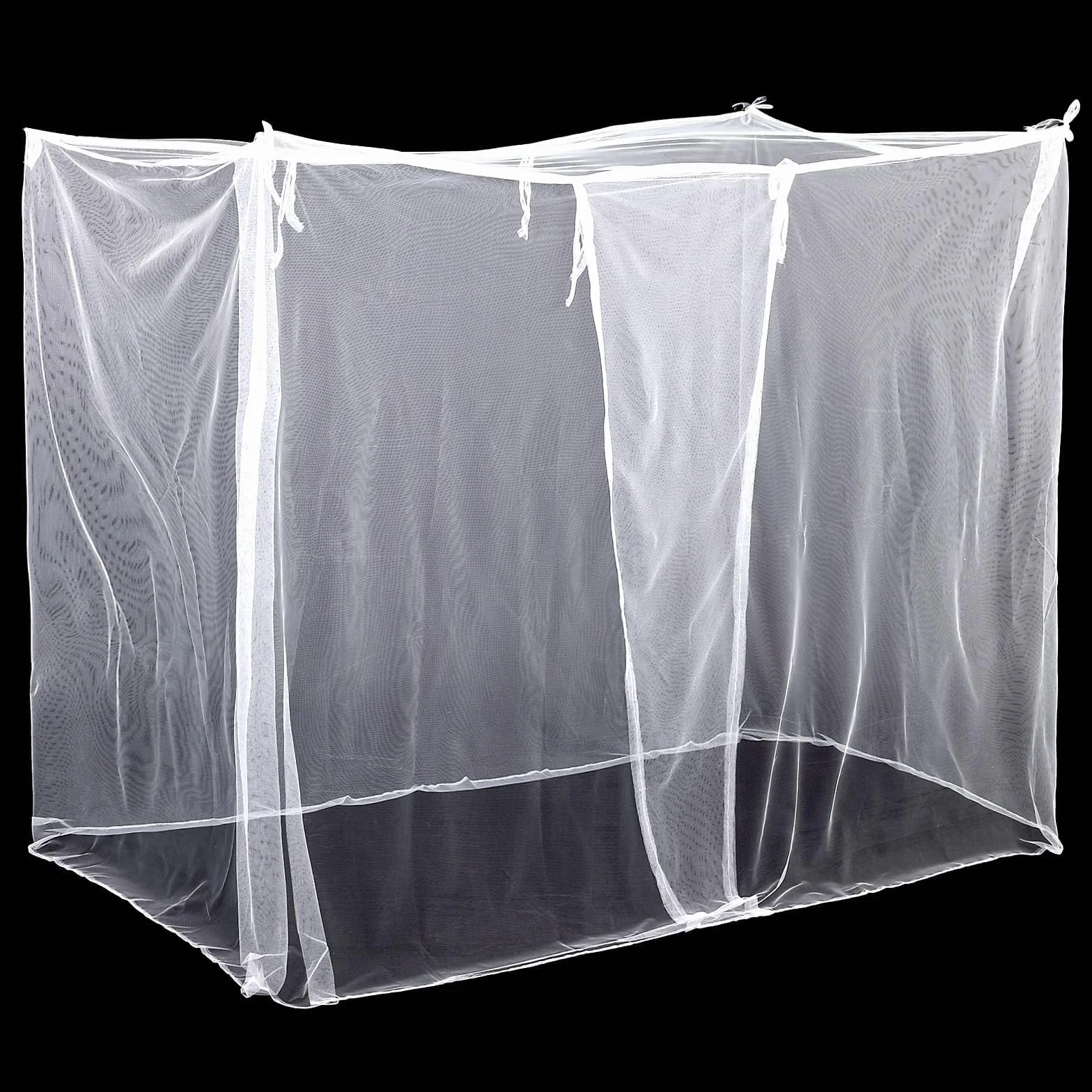 Malla Fina Mosquitera para Cama, Mosquitera Cuadrada, Antimosquitos para Cama Individual, Dosel de Cama Decorativo, Cortina de Cama Antiinsectos, con Gancho, 90 x 195 x 150 CM, Blanca