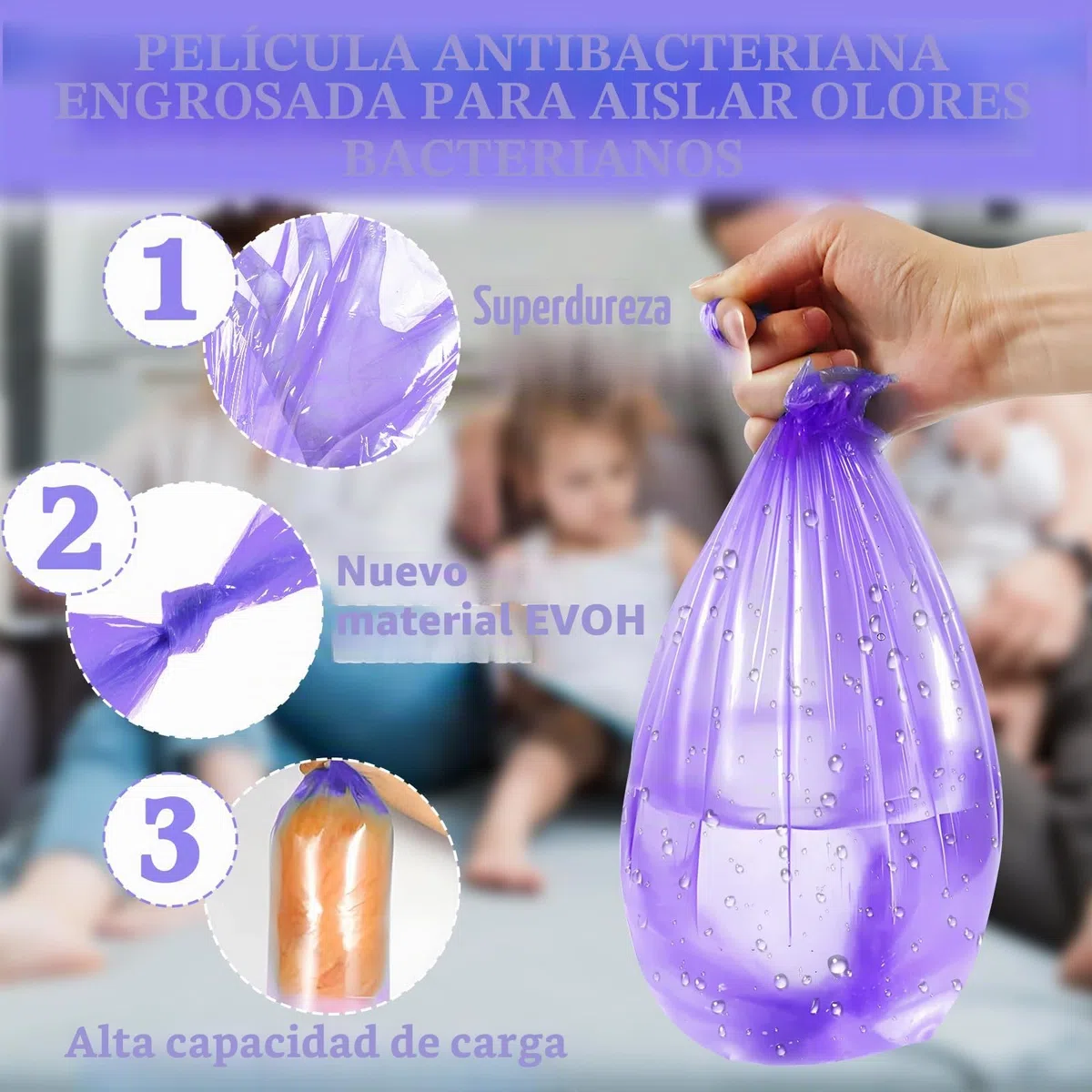 15 unidades de cartuchos de recambio para cubos de pañales, excelente sellado, bolsas de recambio compatibles con Tommee Tippee Sangenic Tec+Simplee Sangenic+Twist & Click