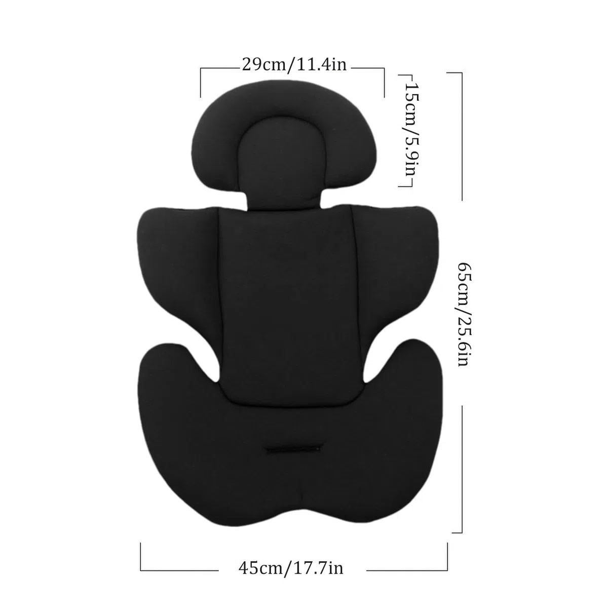 Reductor de asiento de coche de bebé, cojín de inserción de asiento de coche de bebé, almohadilla de apoyo corporal 2 en 1, reductor de asiento de bebé suave, acolchado de doble cara, para cochecitos