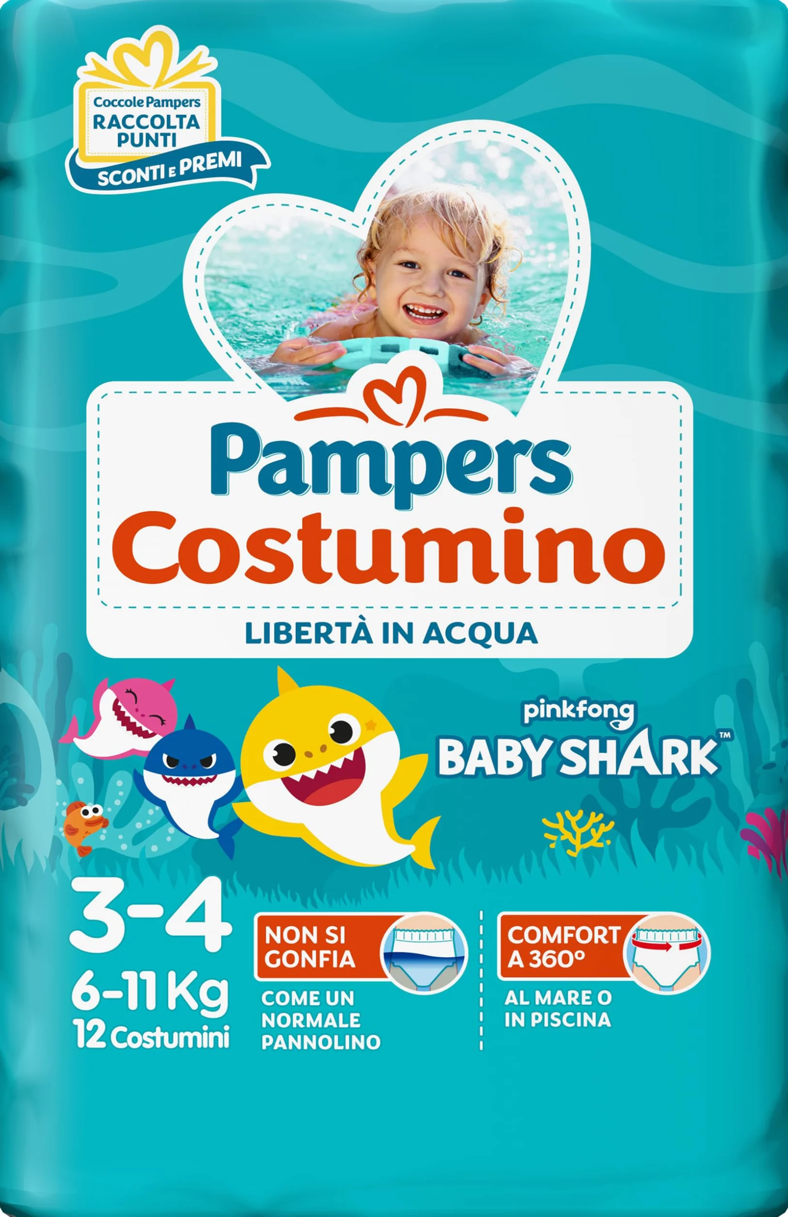 Pampers Il Costumino, Talla 3 (6-11 kg), 12 pañales