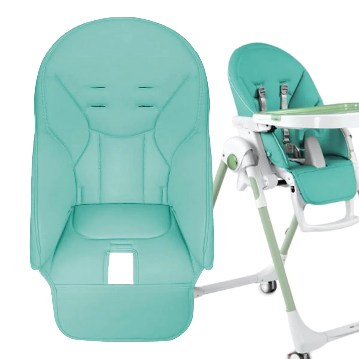 Funda Para Trona De Bebe Cojín De Asiento Para Silla Alta Para Bebé Cojín Para Silla De Bebe Funda Para Silla De Comedor Funda De Cojín Para Asiento De Alimentación De Cuero PU Cómoda Para Niños