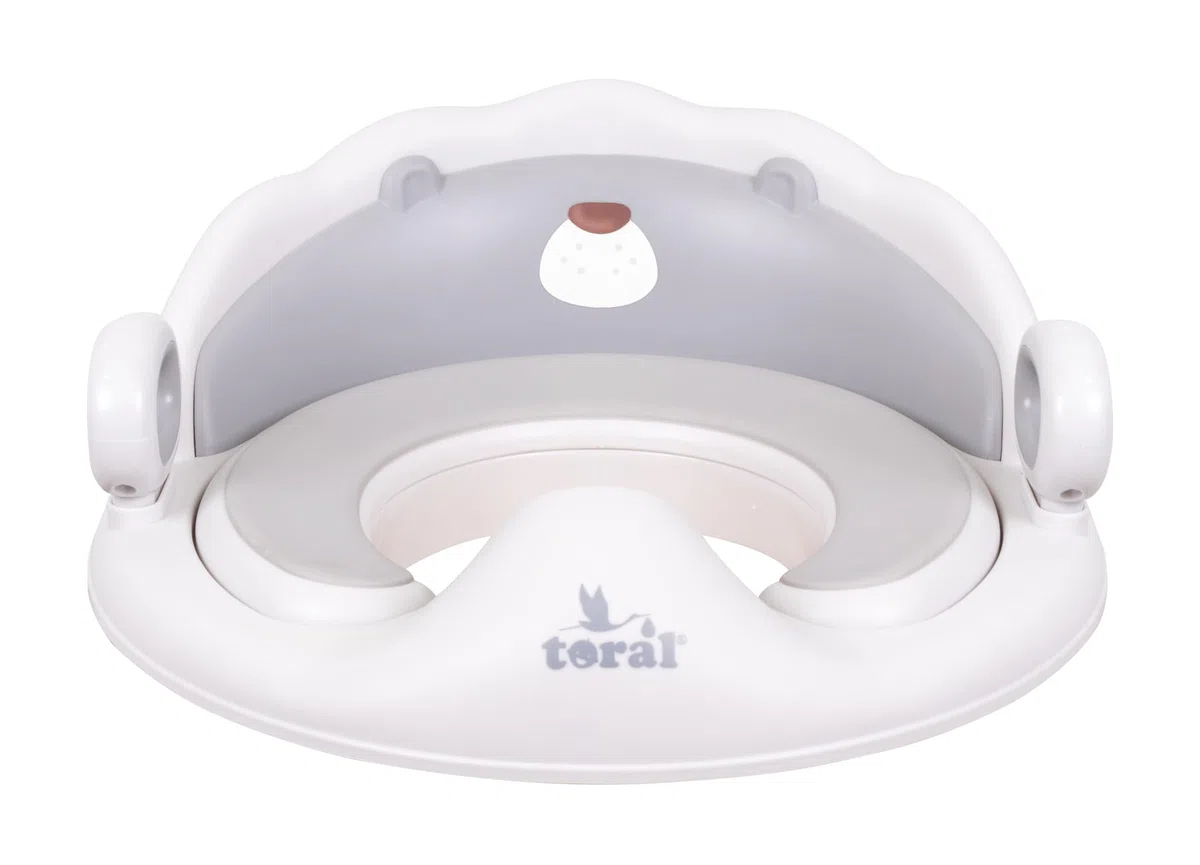 Toral Asiento Reductor con Asas para WC. Ayuda al aprendizaje de bebés y niños. Adaptador infantil portátil para váter MundiBebé +18 meses. Modelo Confort Osito