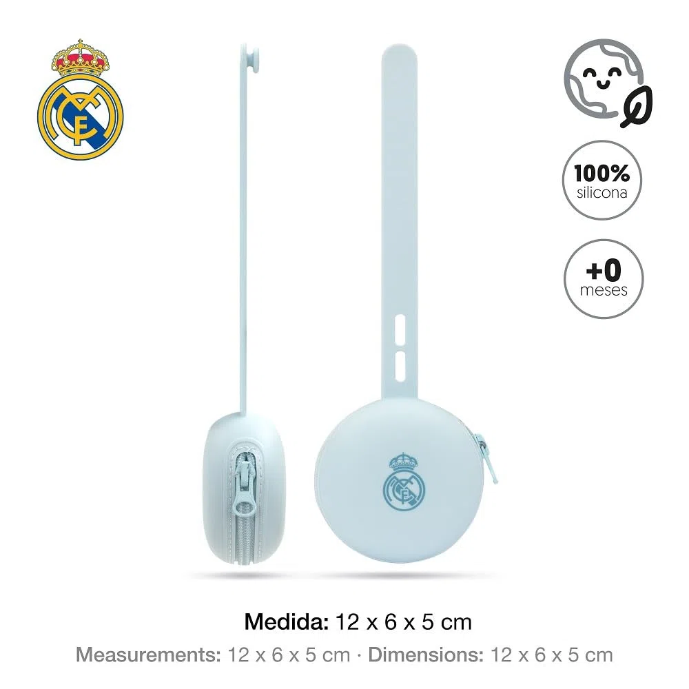 Interbaby - Portachupete de Silicona Real Madrid Azul|Apto para Microondas |Apto para Lavavajillas|Libre de BPA