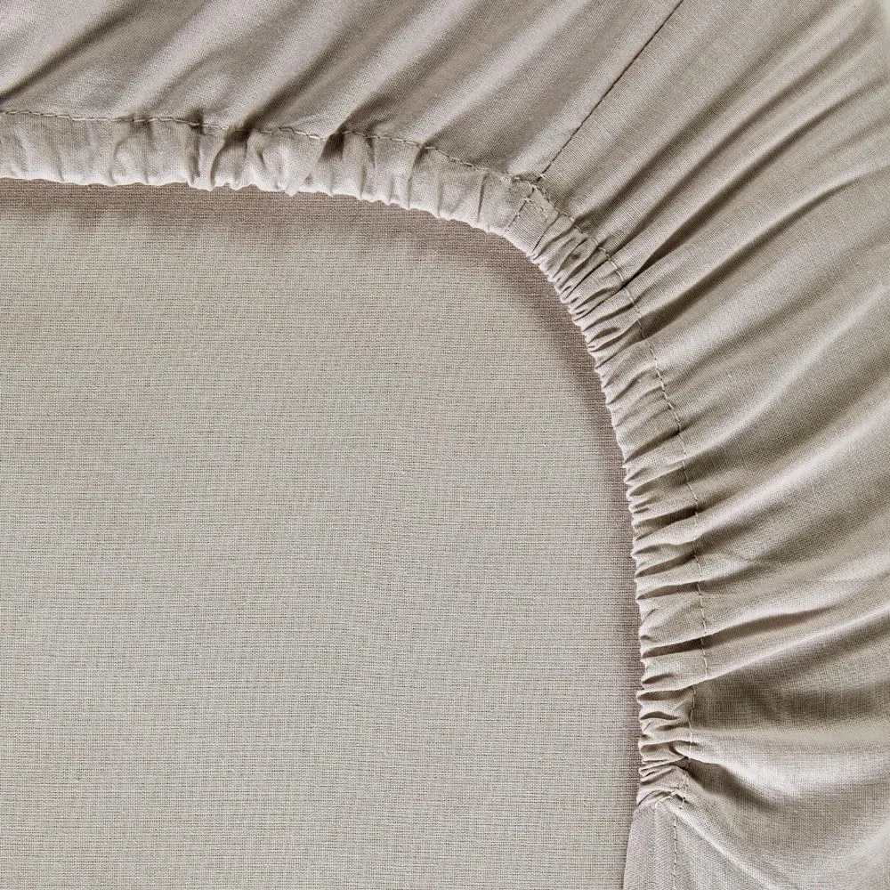 10XDIEZ Funda saco ajustable algodón naia beig (Beige - Cama 90cm)
