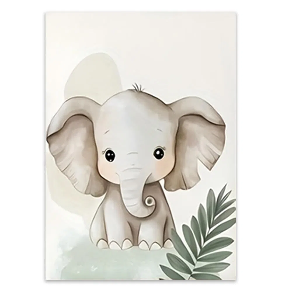3 Laminas Animales Safari 30X40CM Cuadros Habitacion Infantil Niño Jirafa Elefantes León Poster Animales Bebe Salva Lienzo Decorativo Infantil Laminas Decorativas Pared Bebe Niño sin Marco