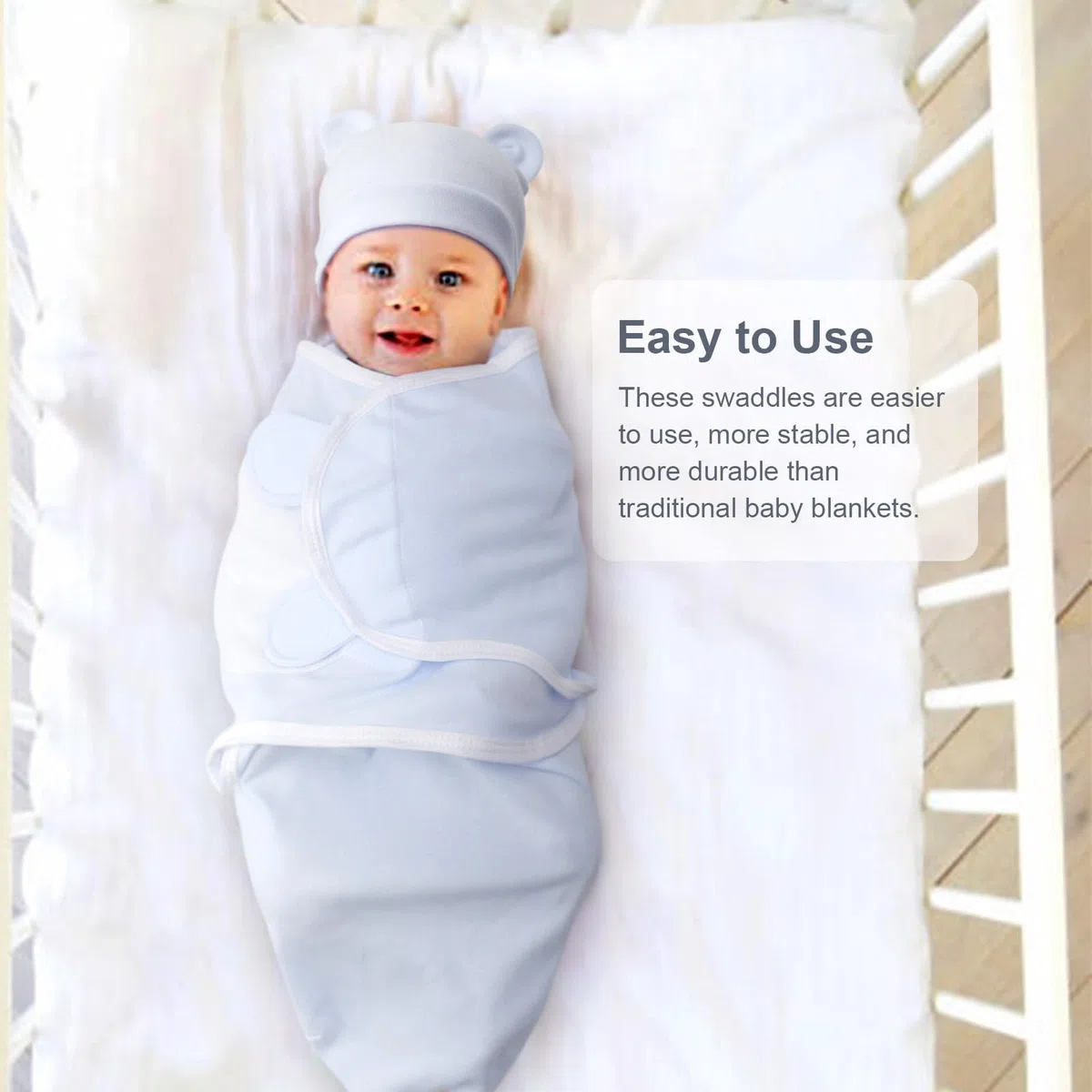 DRESHOW Recién Nacido Swaddle Manta Sombrero Set Bebé Impreso Swaddles Infantil Ajustable Sleep Sack para 0-3 Meses Niñas Niños