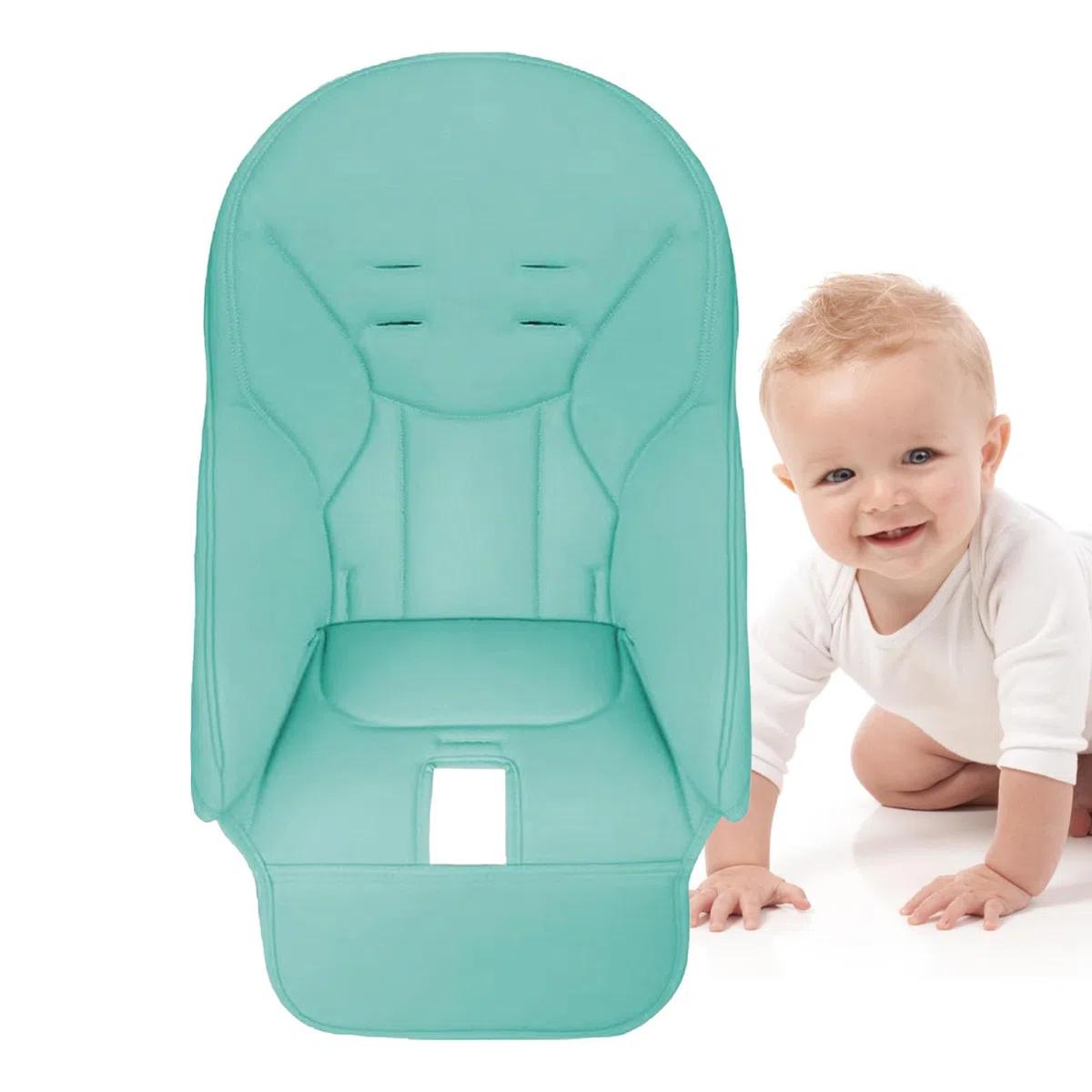 Funda Para Trona De Bebe Cojín De Asiento Para Silla Alta Para Bebé Cojín Para Silla De Bebe Funda Para Silla De Comedor Funda De Cojín Para Asiento De Alimentación De Cuero PU Cómoda Para Niños