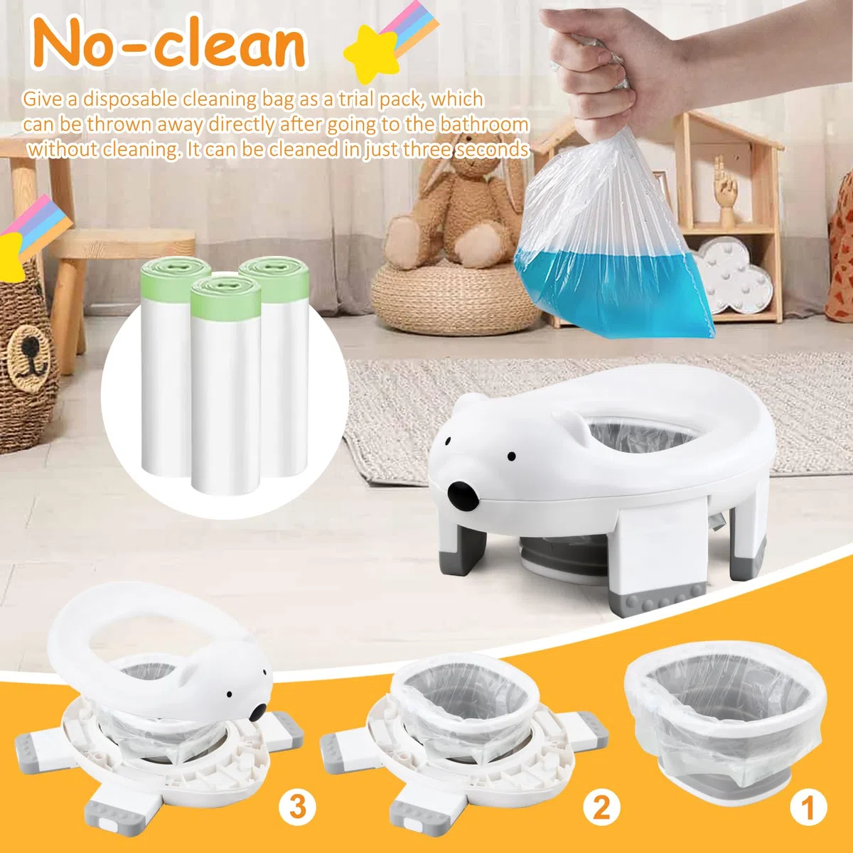 Orinal Infantil 2 in 1, Orinales Bebe WC, Aprendizaje Para Niños Water Portatil, Bater Infantiles, Asiento Nino Retrete, Asiento Inodoro Plegable para Niños Niña