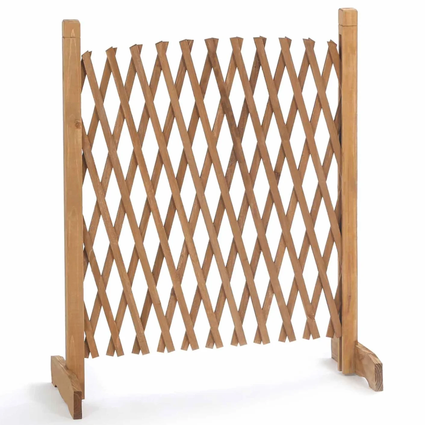 Probache - Barrera extensible de madera enrejada de 30 a 150 cm