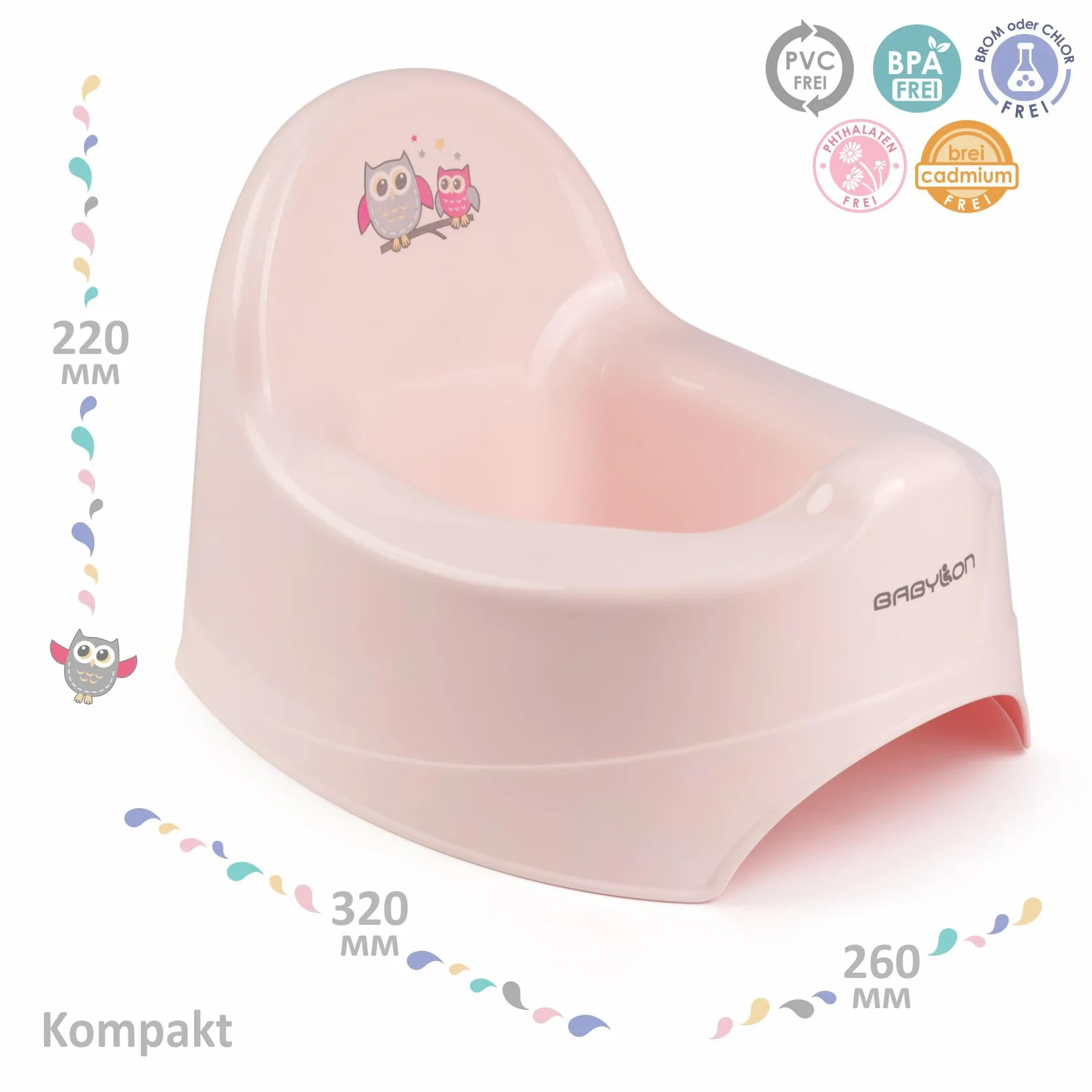 BABYLON orinales infantiles Nautilus - orinal bebe, wc niños color rosa