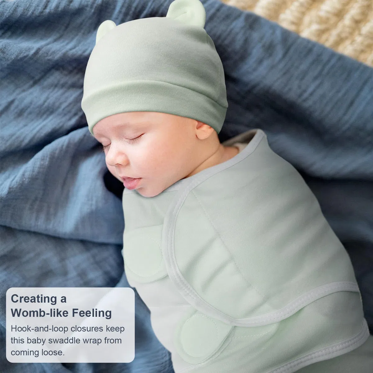 DRESHOW Recién Nacido Swaddle Manta Sombrero Set Bebé Impreso Swaddles Infantil Ajustable Sleep Sack para 0-3 Meses Niñas Niños