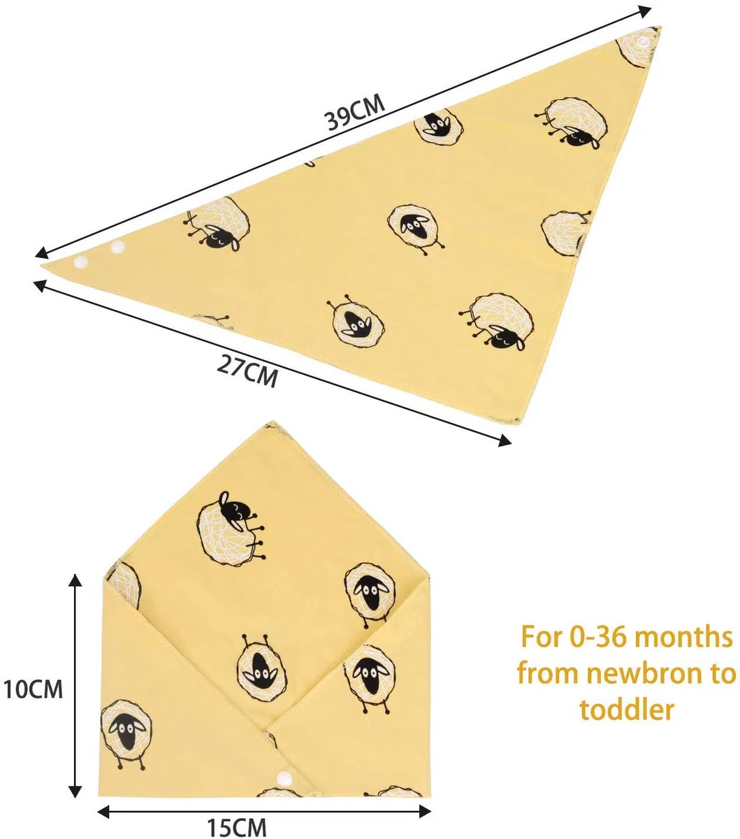 Viedouce Babero Bebe 9 Piezas,Bandana Bebe para Niños Niñas,Baberos Bebe Recien Nacido Algodon con Ajustables Botón,Suave & Absorbente