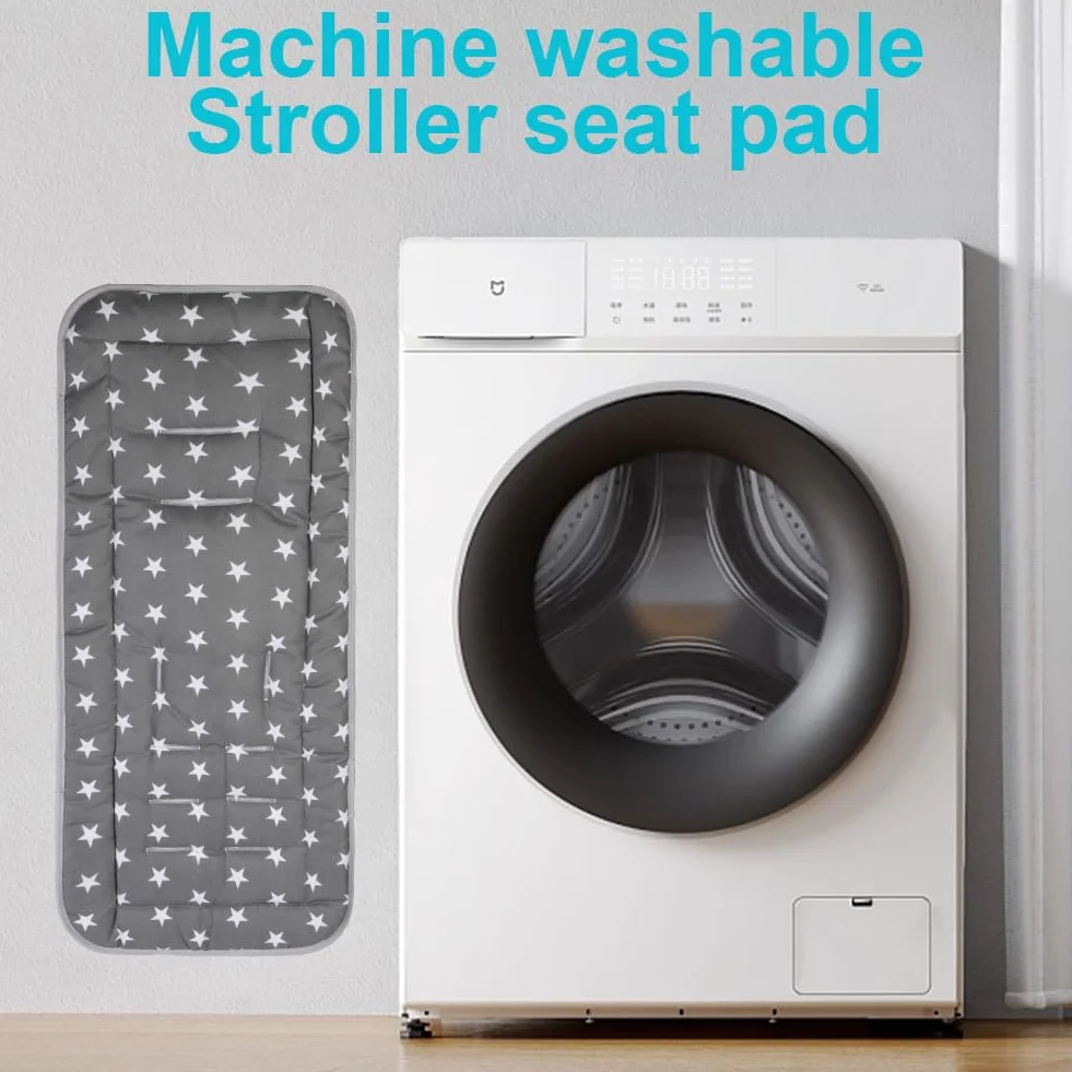 Colchoneta para Sillas de Paseo, Cojín Carro Bebe Universal, Forro de Cochecito de Bebé, Forro para Asiento de Cochecito para El Cochecito y Asiento Carro, Transpirable Suave Algodón