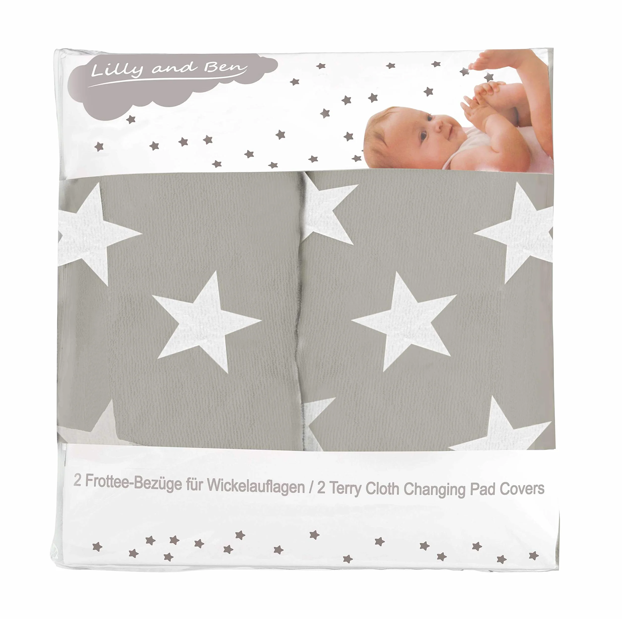 Funda cambiador bebe algodon rizo - 2 fundas para colchoneta cambiador-es bañera-s