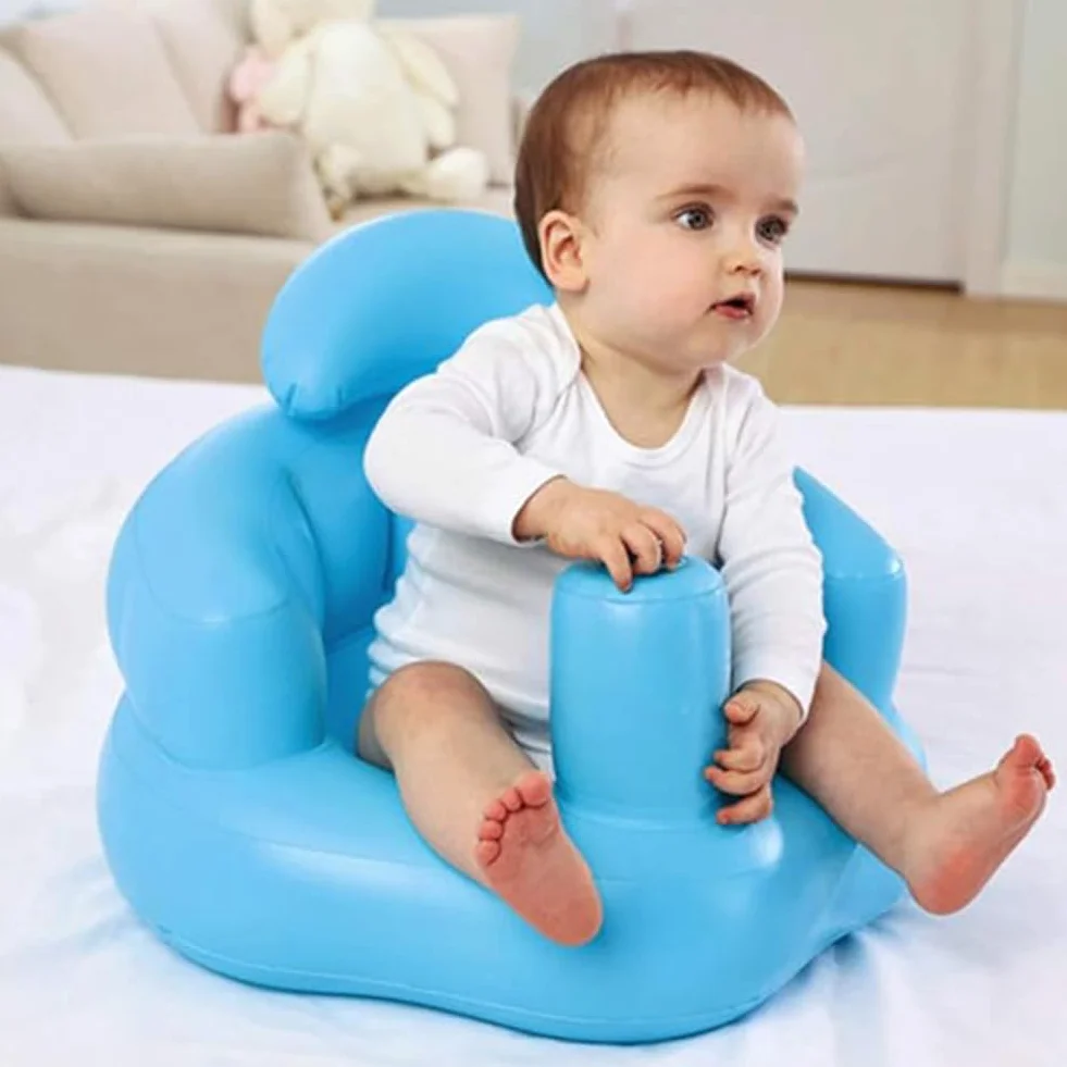 Asiento Inflable para Bebés,Silla de Baño Hinchable para Recién Nacidos,Asiento Portátil Inflable para Bebé con Bomba de Aire Incorporada,Silla para Bebés y Niños Pequeños,para Viajes,Camping