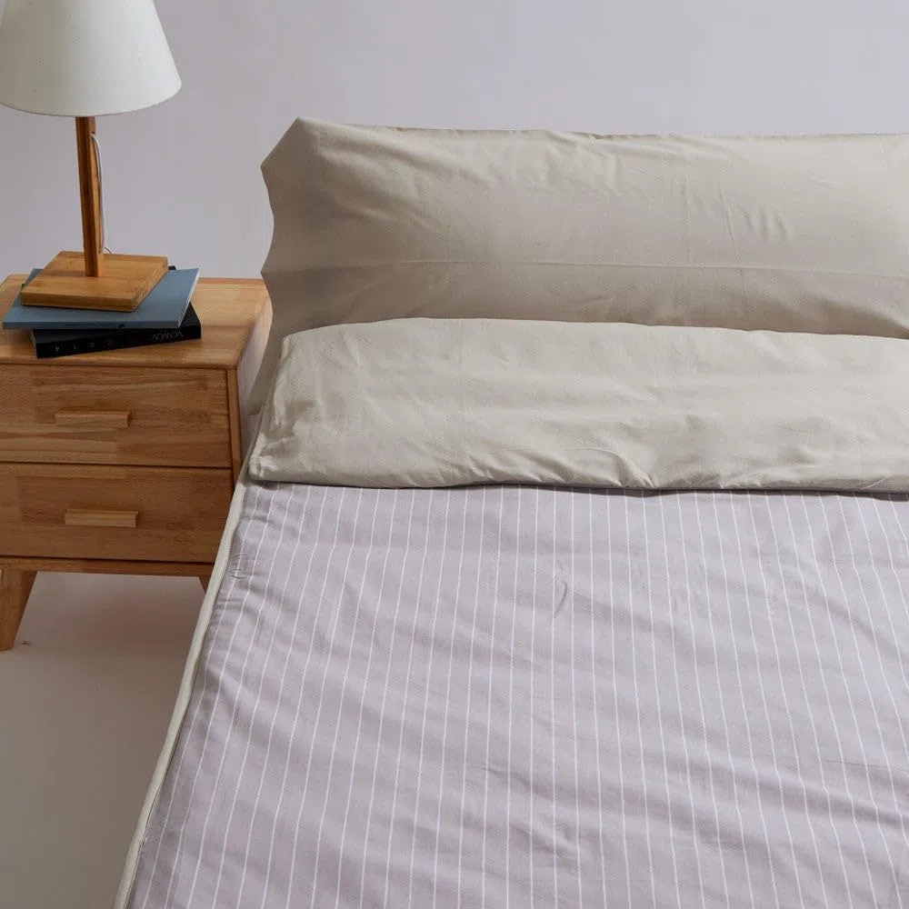 10XDIEZ Funda saco ajustable algodón naia beig (Beige - Cama 90cm)