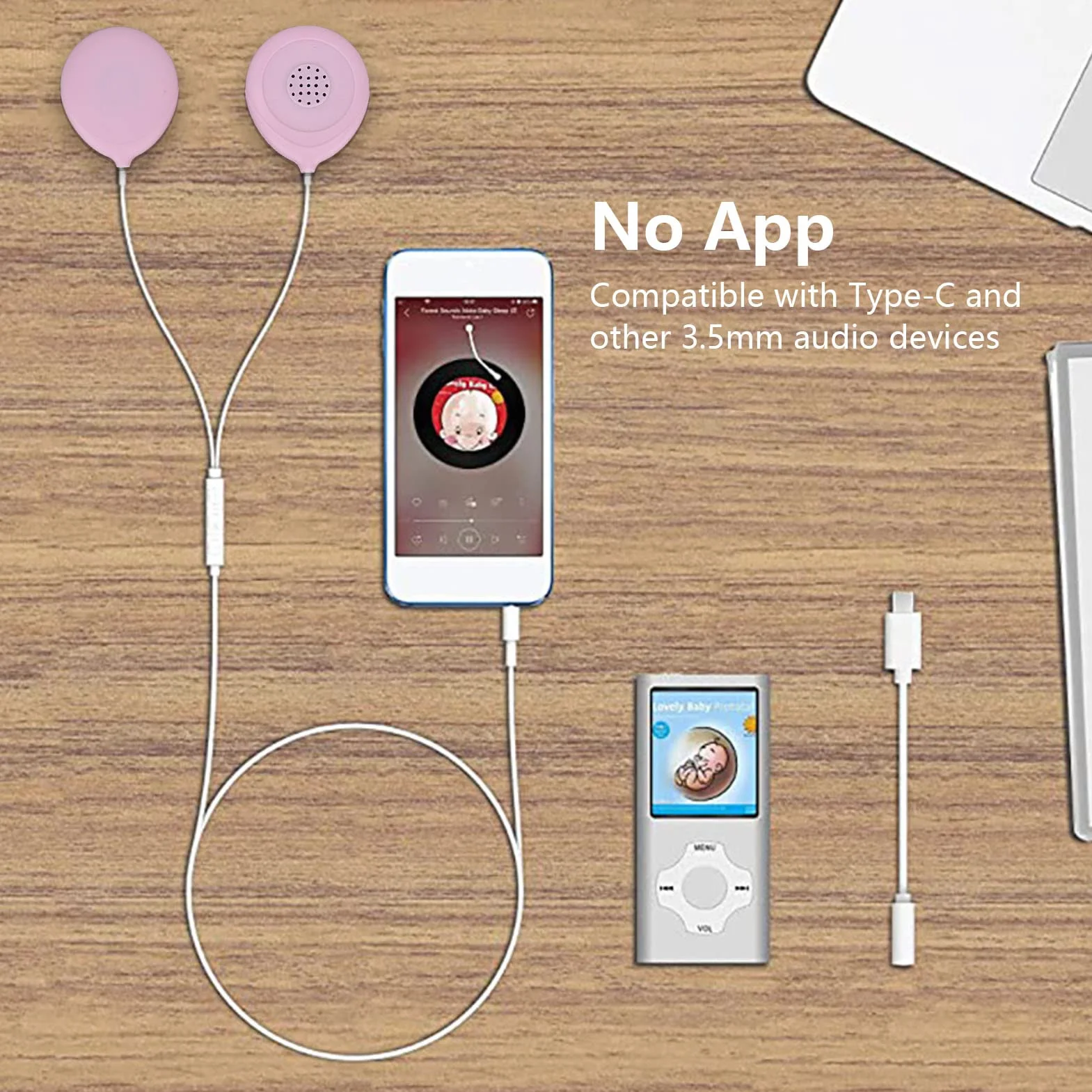 Baby Belly Headphones, Auriculares Música Auriculares Belly Baby Embarazo Baby Bump Auriculares, Juego De Música Portátil Prenatal Belly Speaker, Para Regalo De Bebé En El útero