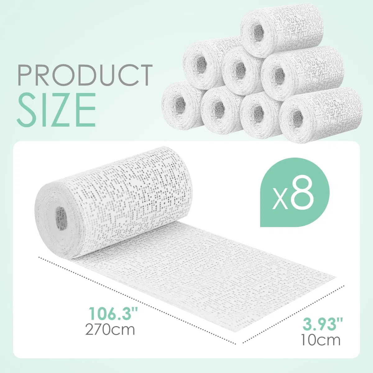 Juego de 8 vendas de yeso para el vientre del bebé, para embarazadas, vendaje de escayola, vendaje para impresión de yeso, vendaje de yeso, vendaje de yeso para bebés(10X270CM)
