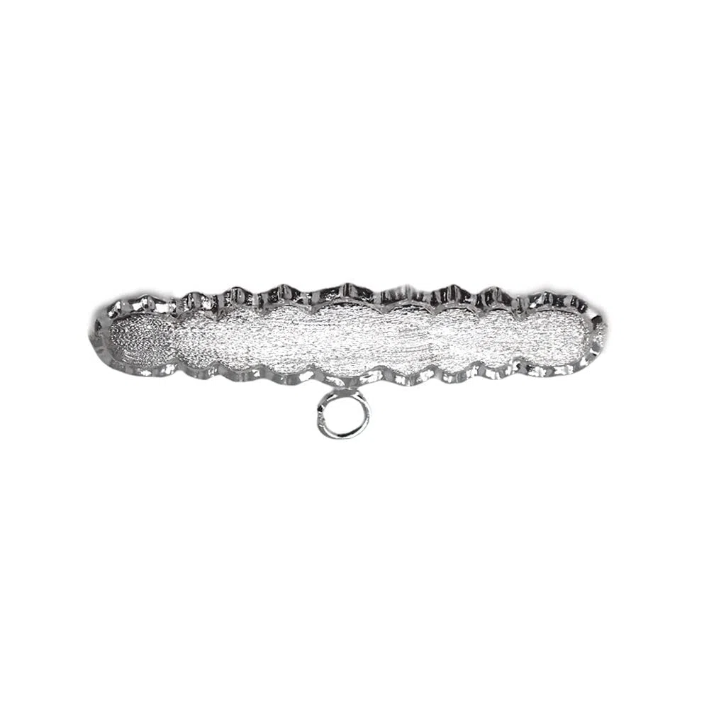 Alfiler plata Ley 925m broche bebé 3cm. forma nube borde detalles tallados