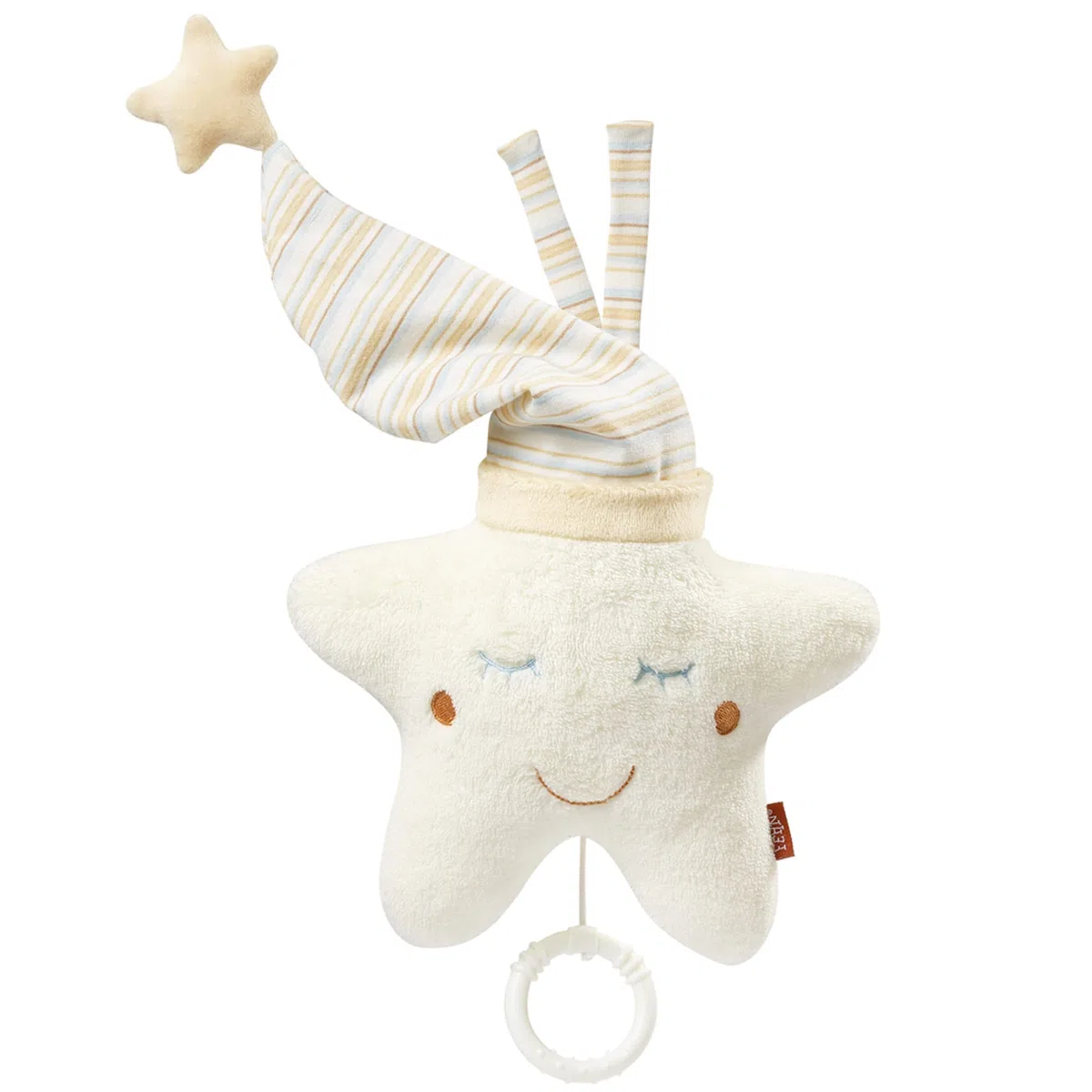 Fehn caja de música estrella - Peluche y Ayuda para Dormir: Caja con cuerda y suave melodía Sabes cuántas estrellas hay, reconforta en cualquier situación - para bebés y niños pequeños desde 0 meses