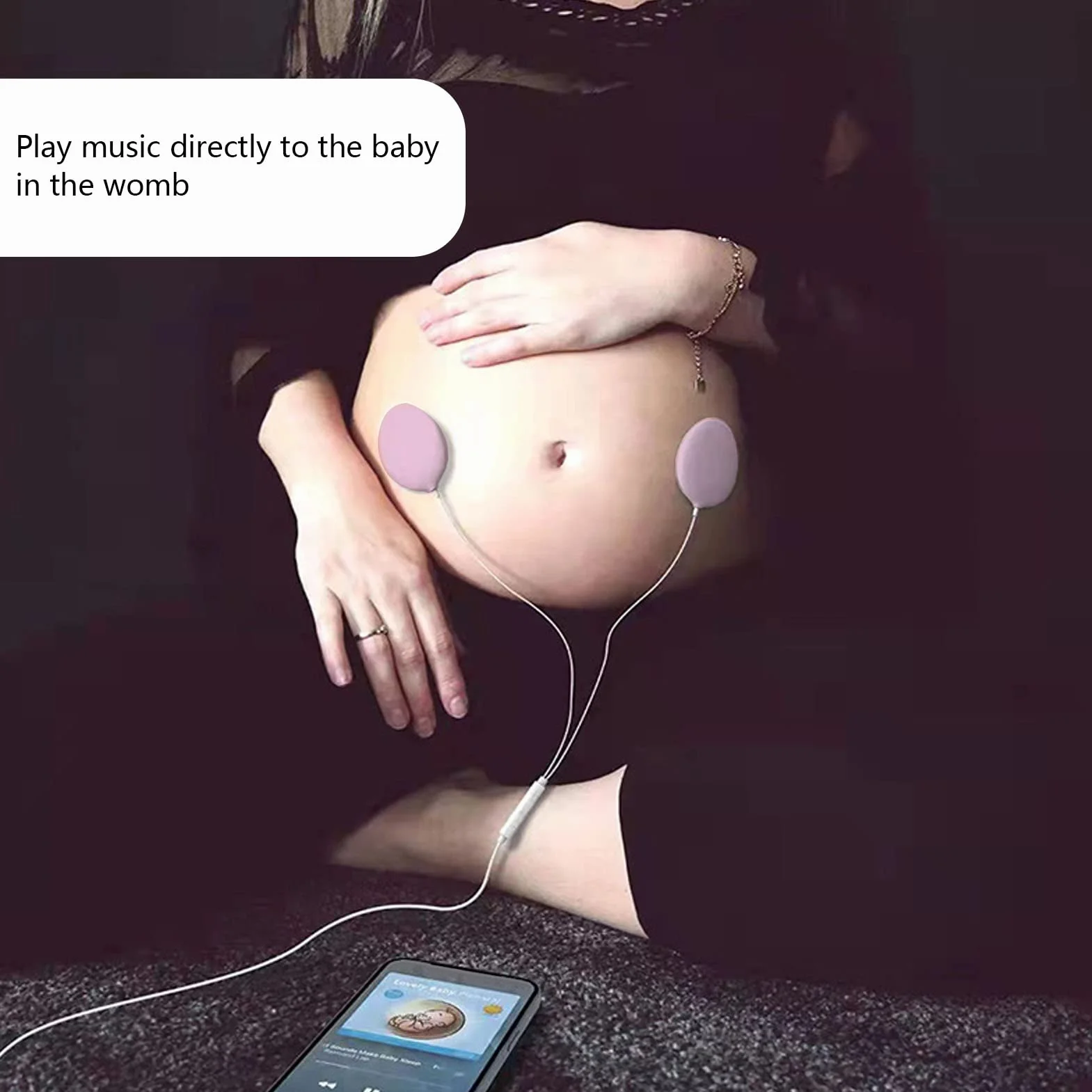 Baby Belly Headphones, Auriculares Música Auriculares Belly Baby Embarazo Baby Bump Auriculares, Juego De Música Portátil Prenatal Belly Speaker, Para Regalo De Bebé En El útero