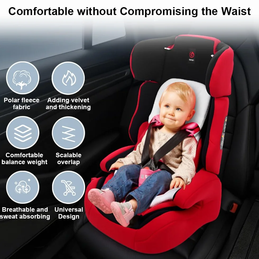 Cojín para Asiento de Automóvil para Recién Nacido, Reductor de Asiento para Cochecito, Soporte para la Cabeza del Asiento de Coche para Recién Nacidos para Asiento de Coche, Silla Alta (Negro)