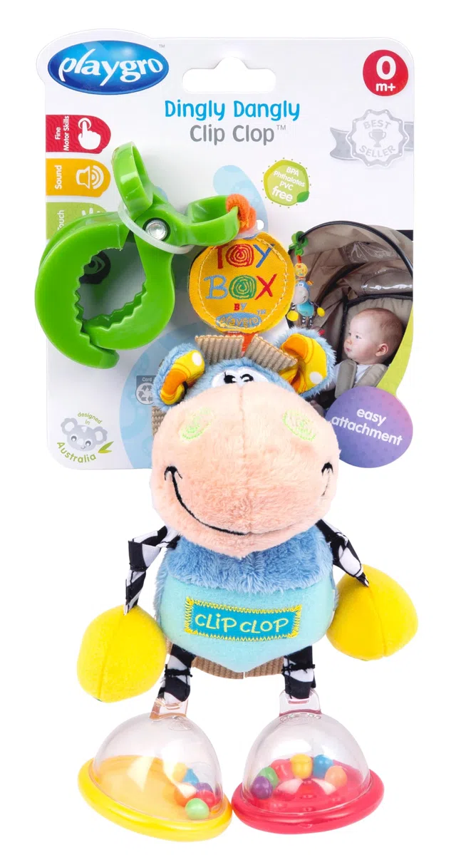 Juguetes Suaves para bebés con Forma de Caballo Azul Claro de Playgro | Sonajeros y Juguetes para la dentición Divertidos para recién Nacidos, bebés y niños pequeños a Partir de 0 Meses