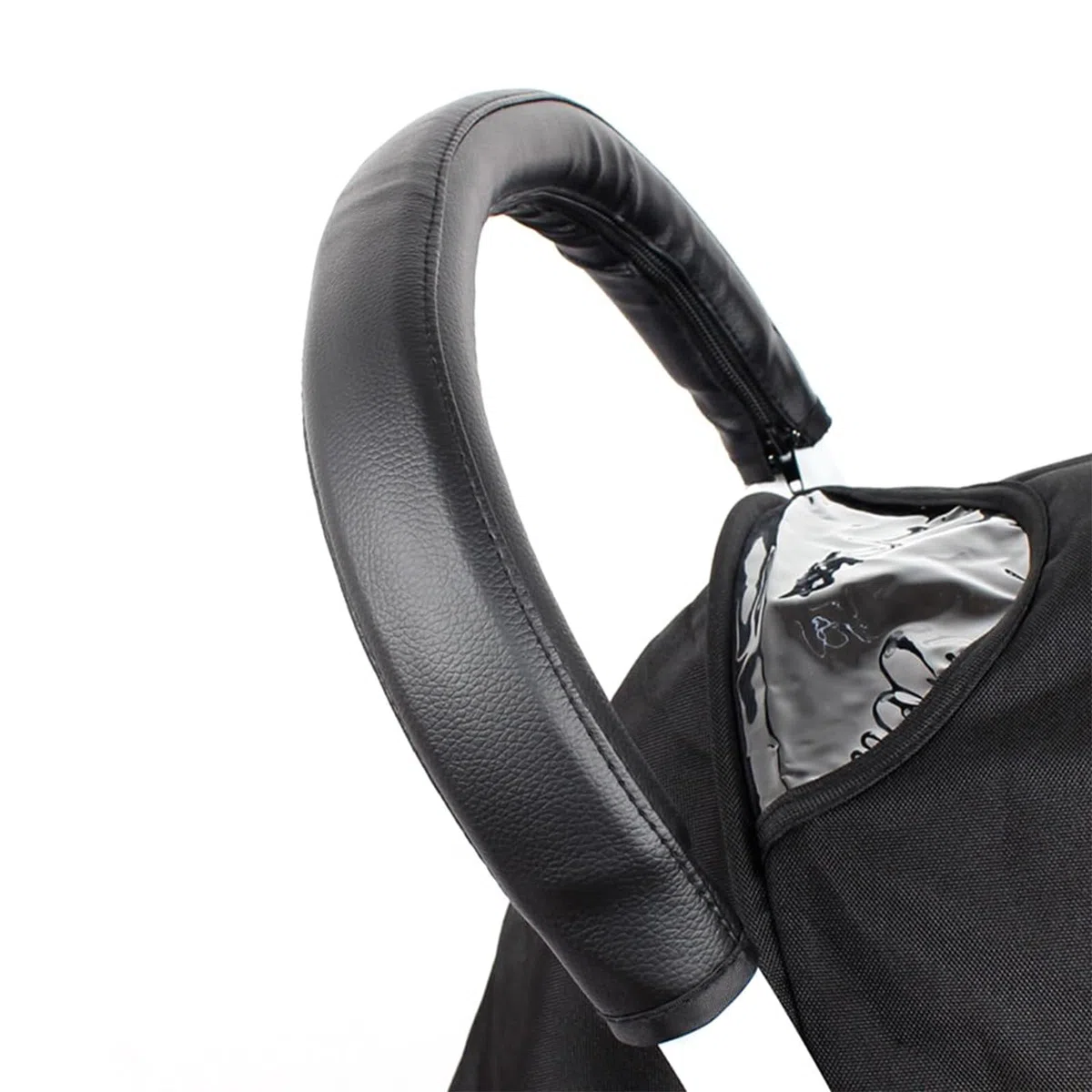 2 Piezas Funda Manillar Carro Bebe Universal, Funda Manillar Carro Bebe, Funda para Cochecito de Cuero PU, Cochecito Funda Manilla, con Cremallera, para La Mayoría de Los Cochecitos