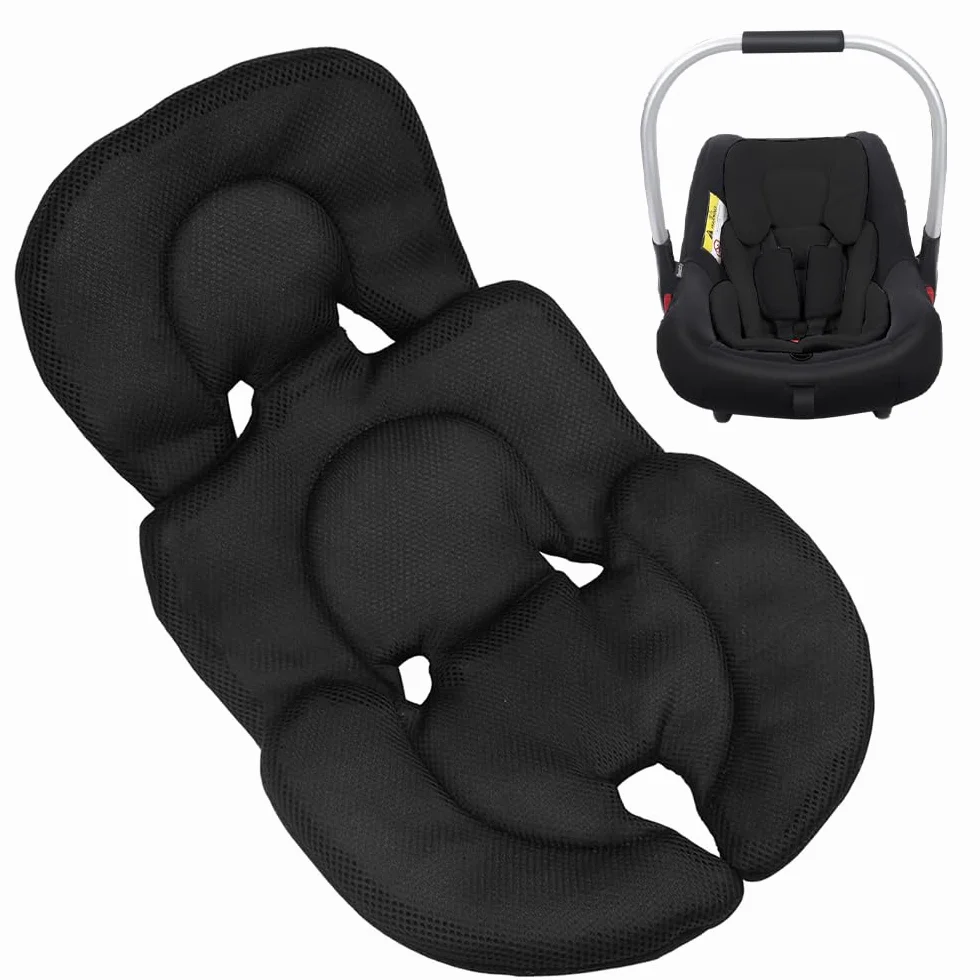 Cojín para Asiento de Automóvil para Recién Nacido, Reductor de Asiento para Cochecito, Soporte para la Cabeza del Asiento de Coche para Recién Nacidos para Asiento de Coche, Silla Alta (Negro)