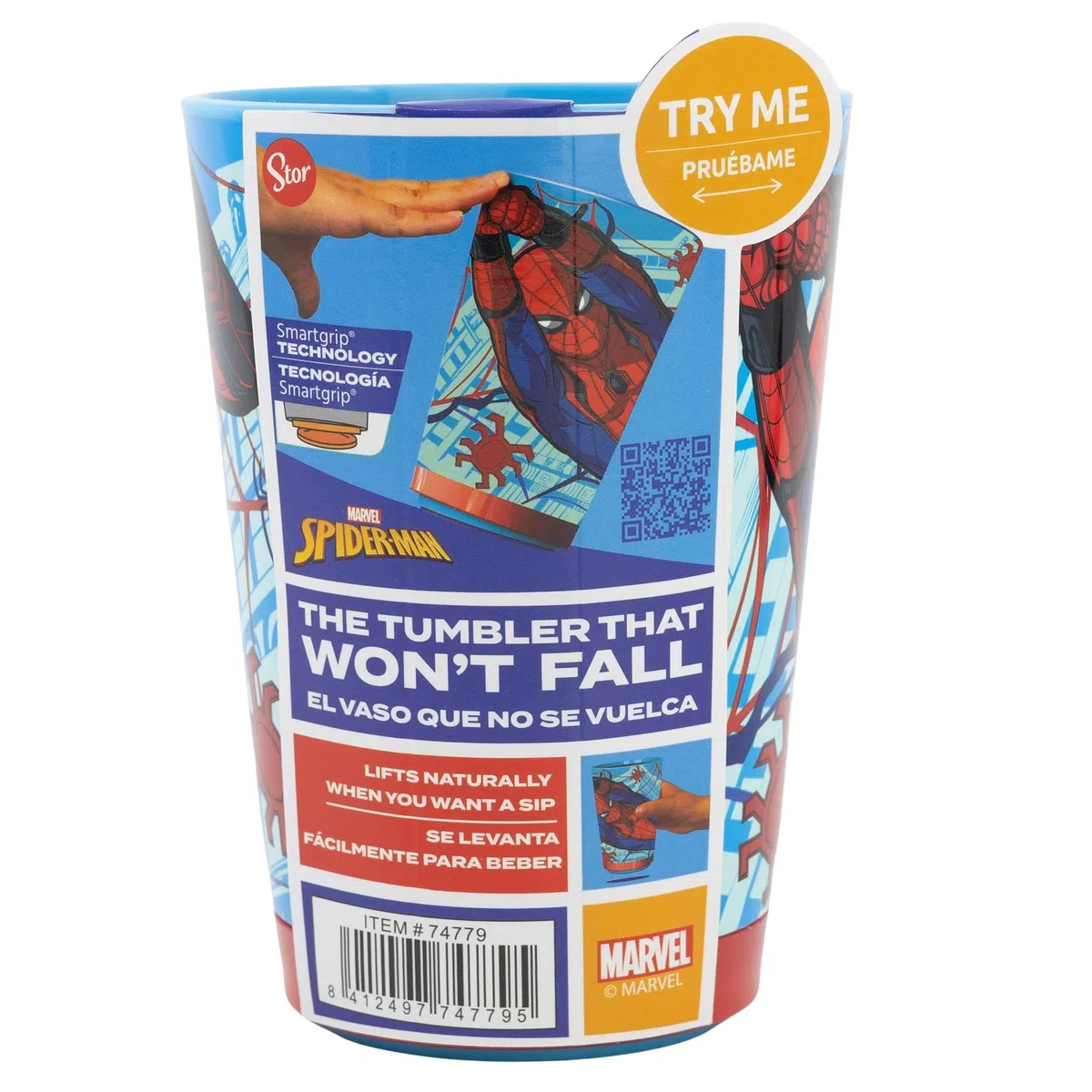 STOR VASO ANTIVUELCO PP 470 ML SPIDERMAN DIMENSION