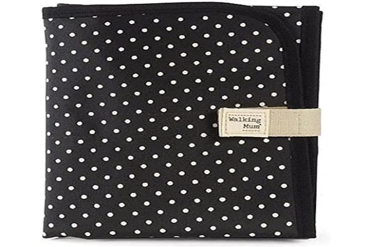 Walking Mum. Cambiador de Bebé Emily. Diseño portátil y plegable. Fácil de guardar en el bolso maternal. Color Negro. Medidas 18X27X4 cm, 1 Unidad (Paquete de 1)