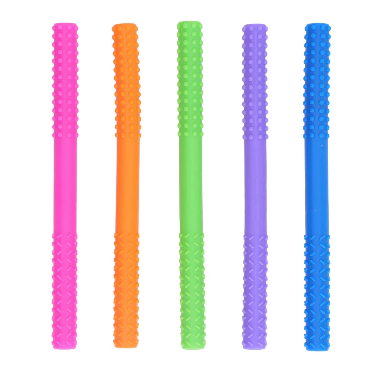 Palitos de Dentición para Bebé, 5 Unidades Resistentes a Rasgar, Anillos de Dentición de Silicona Suave, Juguete Masticar Seguro para Bebés en Etapa de Dentición y Juegos Diarios